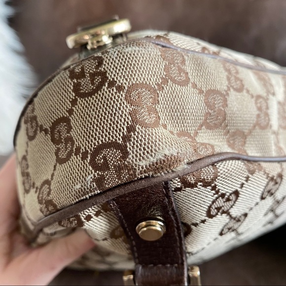 AUTHENTIC GUCCI GG Canvas Abbey D-Ring Hobo Purse - Picture 9 of 14